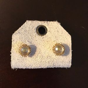 Kendra Scott Carly Stud Earrings Clear Iridescent